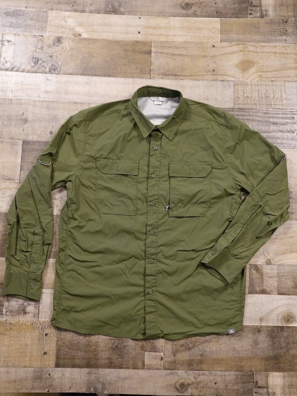 Ascend Button Up Fishing Shirt Men’s XL Green Outdoor Performance Bass Pro Shops